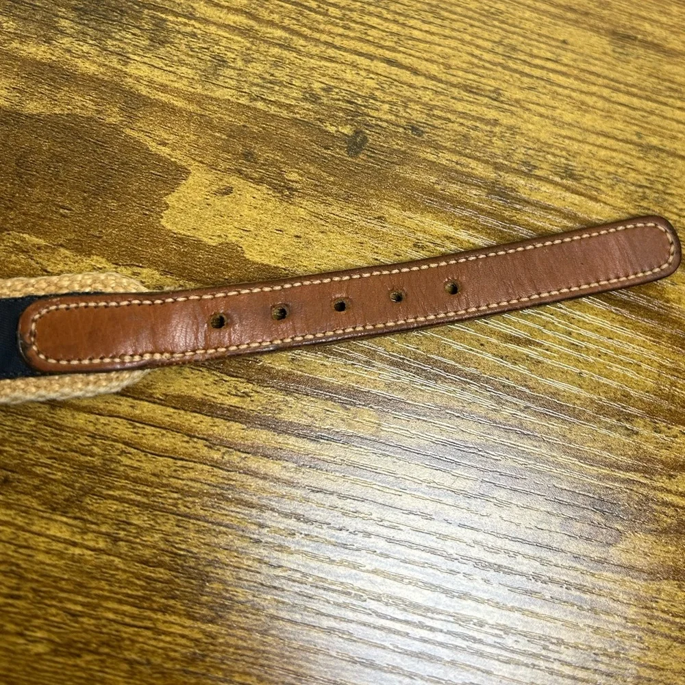 VTG 90s Dooney‎ & Bourke Belt Sailboat Woven Canvas Size 30 Nautical Preppy